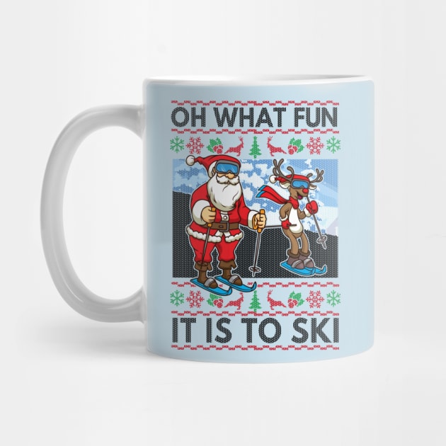 Skiing Ugly Christmas Sweater. Oh What Fun It Is To Ski. by KsuAnn